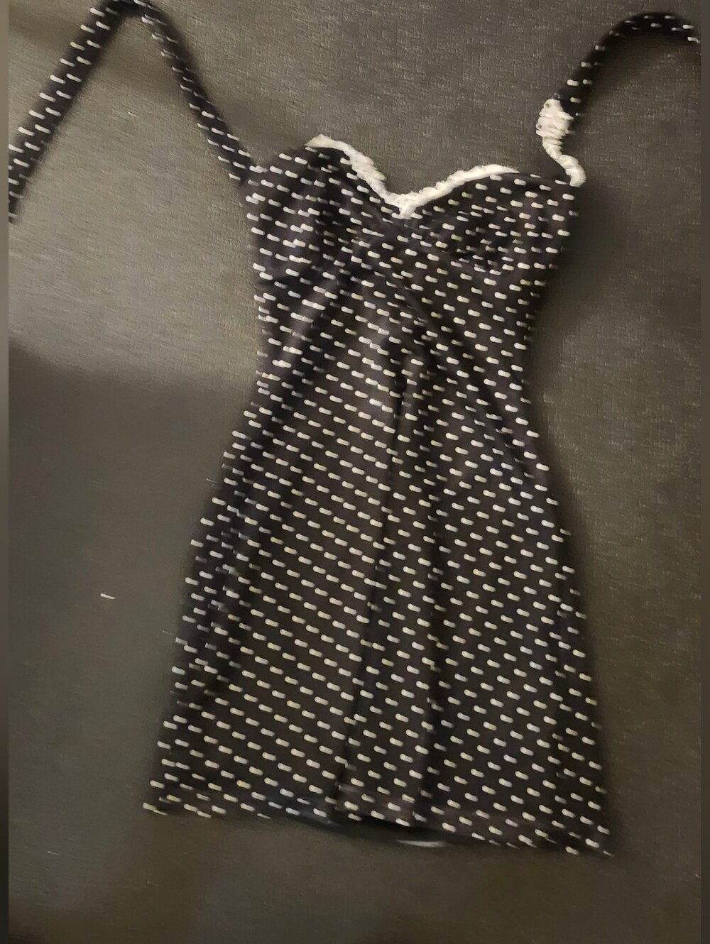 Princess Polly Black & White Polka Dot Ruffle Mini Dress NWT US 0